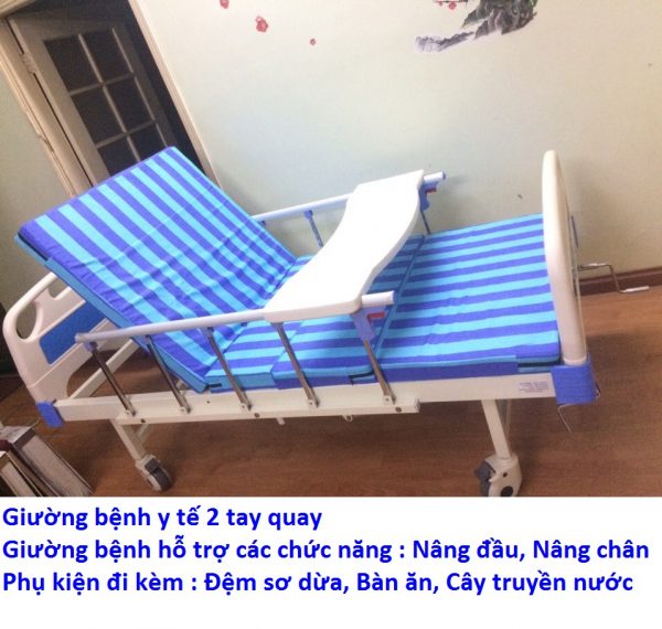 Giường bệnh đa năng 2 tay quay thương hiệu MKC KT-GB05