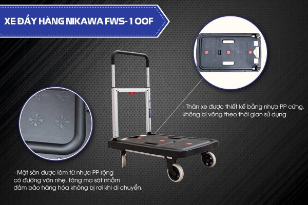 Xe đẩy hàng giá rẻ Nikawa FWS-100F